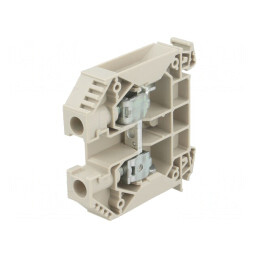 Conector Șine 16mm2 1 Pista 2 Borne Bej 11,9mm | Electronic-mag.ro | Componente Electronice