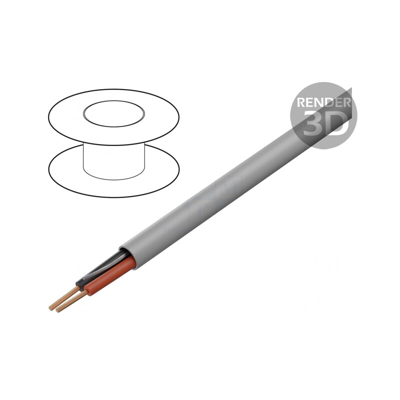 Cablu neecranat 100m gri fără halogen CPR: Eca | Electronic-mag.ro | Componente Electronice