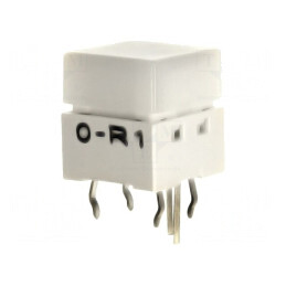 Comutator tastatură albă cu LED roșie SPST-NO 24V | Electronic-mag.ro | Componente Electronice