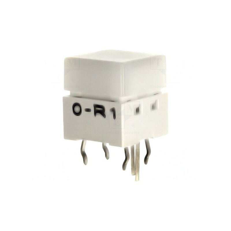 Comutator tastatură albă cu LED roșie SPST-NO 24V | Electronic-mag.ro | Componente Electronice