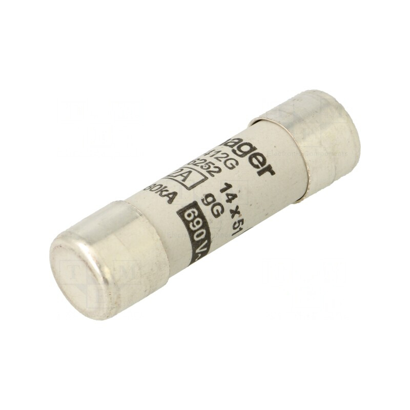 Siguranță cilindrică gG 12A 690VAC industrială | Electronic-mag.ro | Componente Electronice