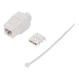 Soclu RJ45 8p8c Cat 6a Keystone Ne-ecranat | Electronic-mag.ro | Componente Electronice