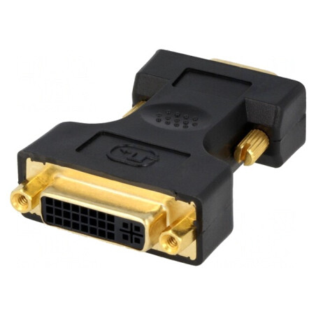 Adaptor D-Sub 15pin la DVI-I Negru | Electronic-mag.ro | Componente Electronice