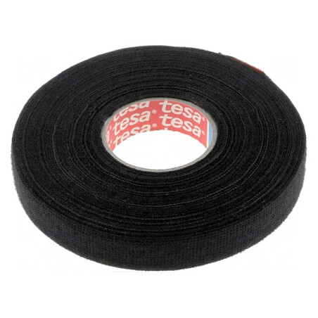 Bandă Textilă Automotive Neagră 15mm x 25m | Electronic-mag.ro | Componente Electronice
