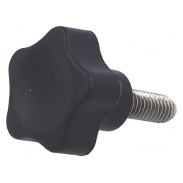 Buton Reglare Poliamidă Ø25mm M6 16mm H20mm | Electronic-mag.ro | Componente Electronice