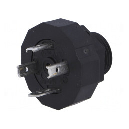Conector cu Valvă Soclu Format A 18mm 4 PIN 16A | Electronic-mag.ro | Componente Electronice