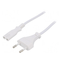 Cablu Alimentare 2x0,75mm2, 3m, CEE 7/16 la IEC C7 | Electronic-mag.ro | Componente Electronice