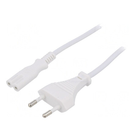 Cablu Alimentare 2x0,75mm2, 3m, CEE 7/16 la IEC C7 | Electronic-mag.ro | Componente Electronice