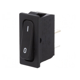 Întrerupător Basculant OFF-ON 20A 250VAC Negru IP40 | Electronic-mag.ro | Componente Electronice