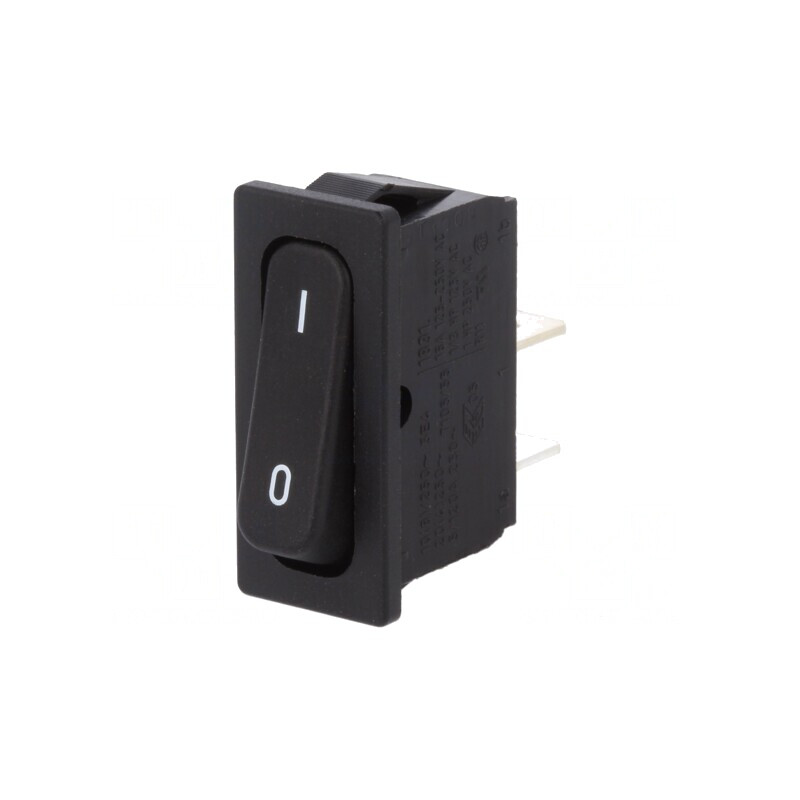 Întrerupător Basculant OFF-ON 20A 250VAC Negru IP40 | Electronic-mag.ro | Componente Electronice