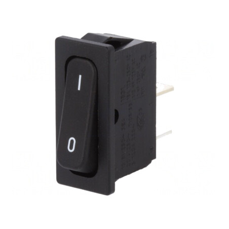 Întrerupător Basculant OFF-ON 20A 250VAC Negru IP40 | Electronic-mag.ro | Componente Electronice
