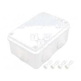 Cutie de conexiuni IP65 80x120x50mm Albă | Electronic-mag.ro | Componente Electronice