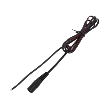 Cablu Alimentare DC 5,5/2,5 Negru 1,5m | Electronic-mag.ro | Componente Electronice
