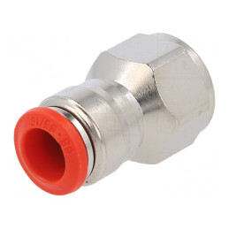 Racord push-in alamă nichelată 1/4" | Electronic-mag.ro | Componente Electronice
