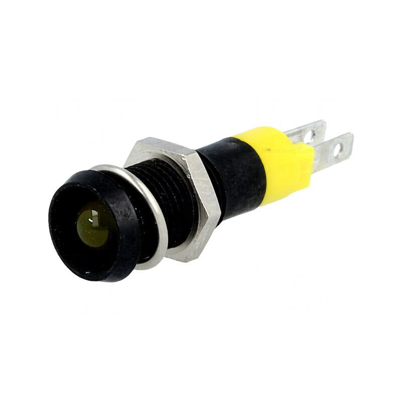 Lampă de control LED galbenă 24-28V IP67 | Electronic-mag.ro | Componente Electronice