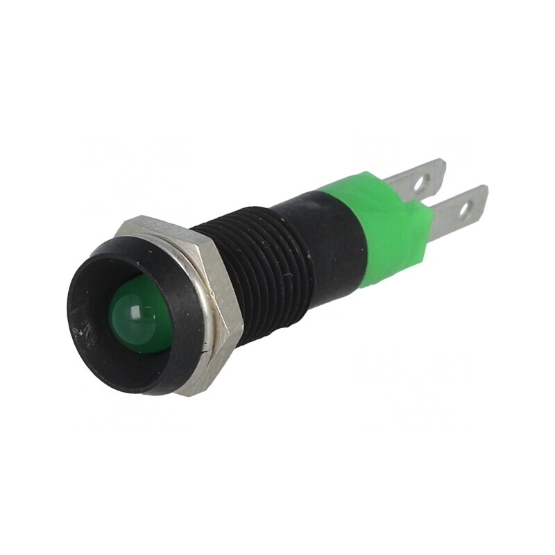 Lampă LED verde 24-28VDC IP67 metal Ø8,2mm | Electronic-mag.ro | Componente Electronice Lampă LED verde 24-28VDC IP67 metal Ø8,2mm | Electronic-mag.ro | Componente Electronice