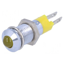 Lampă de control LED galbenă 12-14V Ø8.2mm IP40 | Electronic-mag.ro | Componente Electronice