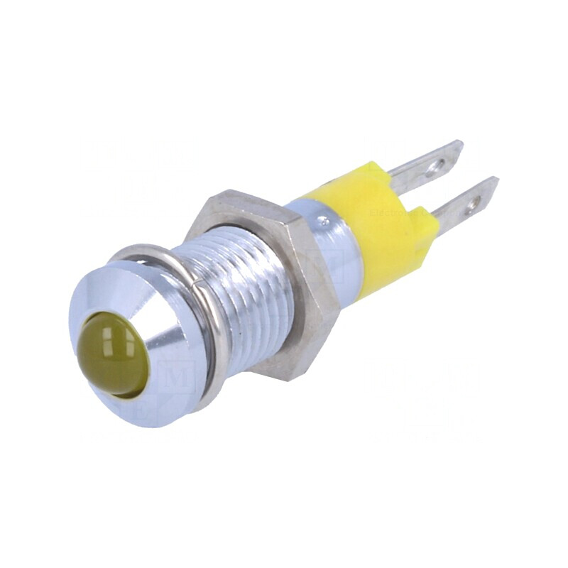Lampă de control LED galbenă 12-14V Ø8.2mm IP40 | Electronic-mag.ro | Componente Electronice