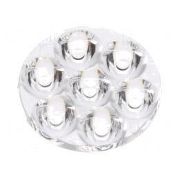 Lentilă LED Rotundă Transparentă PMMA 11-19°
