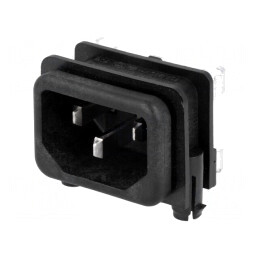 Conector Alimentare AC Soclu Tată 10A 250V IEC 60320 | Electronic-mag.ro | Componente Electronice