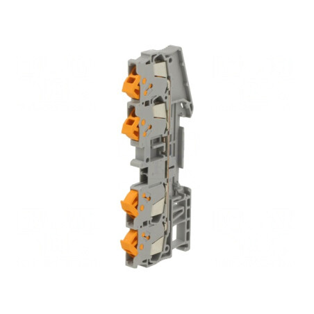 Conector Îmbinare Șine 0,25-1,5mm² 4 Borne Gri | Electronic-mag.ro | Componente Electronice