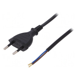Cablu Alimentare 2x0,75mm2 PVC 2m Negru | Electronic-mag.ro | Componente Electronice