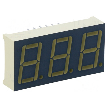 Afișaj LED 7 Segmente 14,2mm 3 Digiți Roșu | Electronic-mag.ro | Componente Electronice