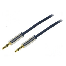 Cablu Audio Jack 3,5mm 3pin 1m Placare Aurită | Electronic-mag.ro | Componente Electronice