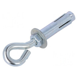 Cârlig Inelar cu Dibluri Oțel Zincat 72mm | Electronic-mag.ro | Componente Electronice