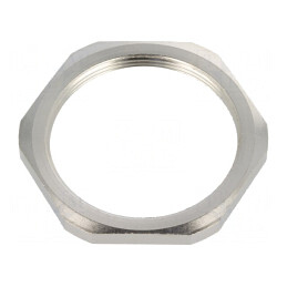 Piuliță M50 alamă nichel 55mm filet metric 1,5 | Electronic-mag.ro | Componente Electronice