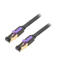 Patch Cord Cat 7 Negru 1,5m Ecranat | Electronic-mag.ro | Componente Electronice