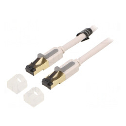 Cablu Patch S/FTP PVC Gri 1.5m 28AWG 8 Fire | Electronic-mag.ro | Componente Electronice