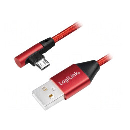 Cablu USB 2.0 A la Micro B Unghi 1m Roșu
