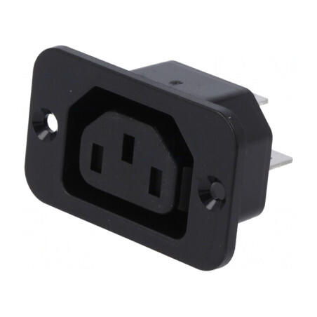 Conector Alimentare AC Soclu Mamă 10A 250V 40mm | Electronic-mag.ro | Componente Electronice