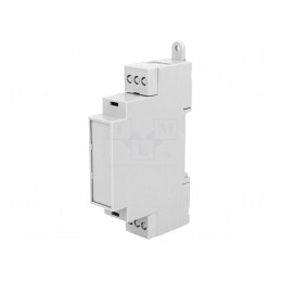 Carcasă pentru șină DIN ABS gri 90,2mm x 18,1mm x 57,5mm | Electronic-mag.ro | Componente Electronice