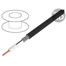Cablu coaxial H155 RG58 100m negru | Electronic-mag.ro | Componente Electronice