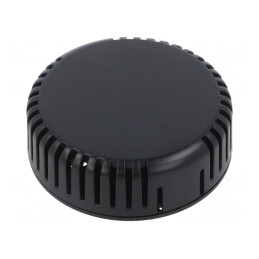 Carcasă neagră ventilată pentru alarmă 20,3mm ABS Serie 1551V | Electronic-mag.ro | Componente Electronice