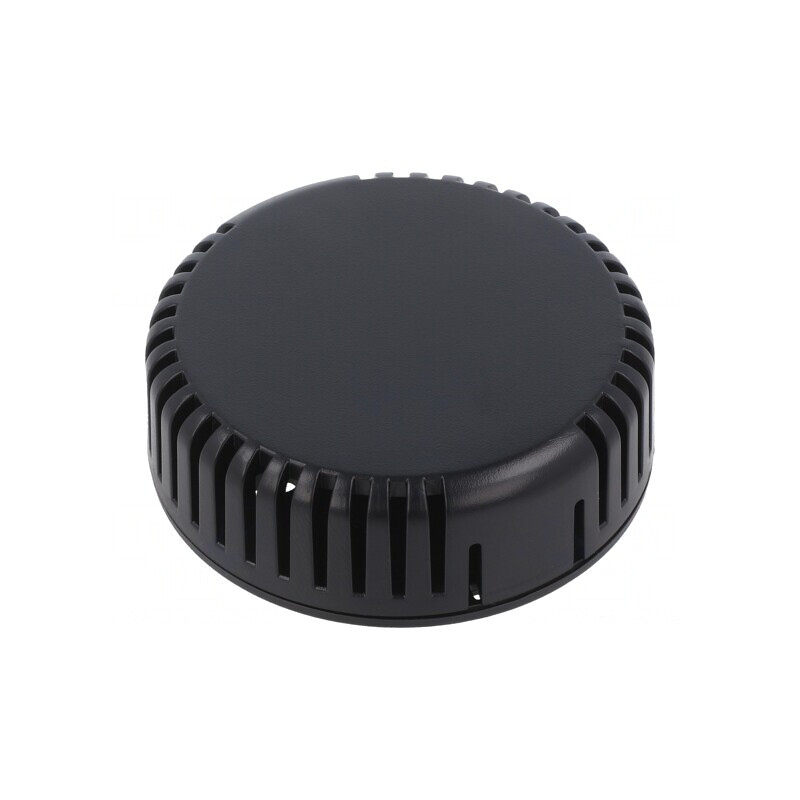Carcasă neagră ventilată pentru alarmă 20,3mm ABS Serie 1551V | Electronic-mag.ro | Componente Electronice