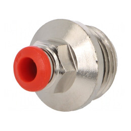 Racord Push-in Simplu Alamă Nichelată 1/2" 20bar | Electronic-mag.ro | Componente Electronice