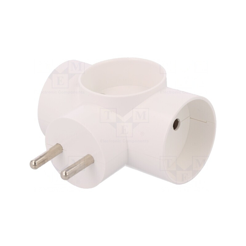 Conector Alimentare AC Splitter 2P 250V 16A Rotund | Electronic-mag.ro | Componente Electronice