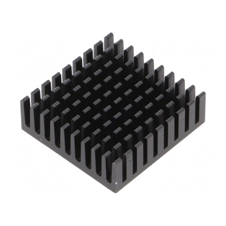 Radiator extrudat cu aripioare negru 39mm x 39mm | Electronic-mag.ro | Componente Electronice