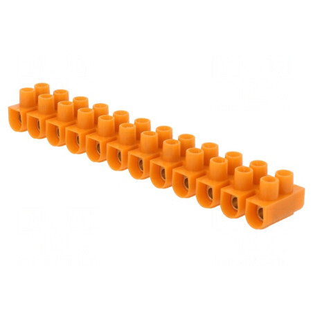 Regletă de conexiuni terminal cu şurub 6mm2 41A 12 piste | Electronic-mag.ro | Componente Electronice