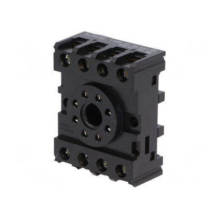 Stativ PIN 8 pentru șină DIN MKS octal | Electronic-mag.ro | Componente Electronice