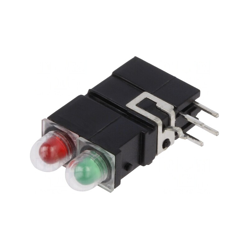 LED Roșu/Verde 3.9mm 2 Diode 2mA 60°