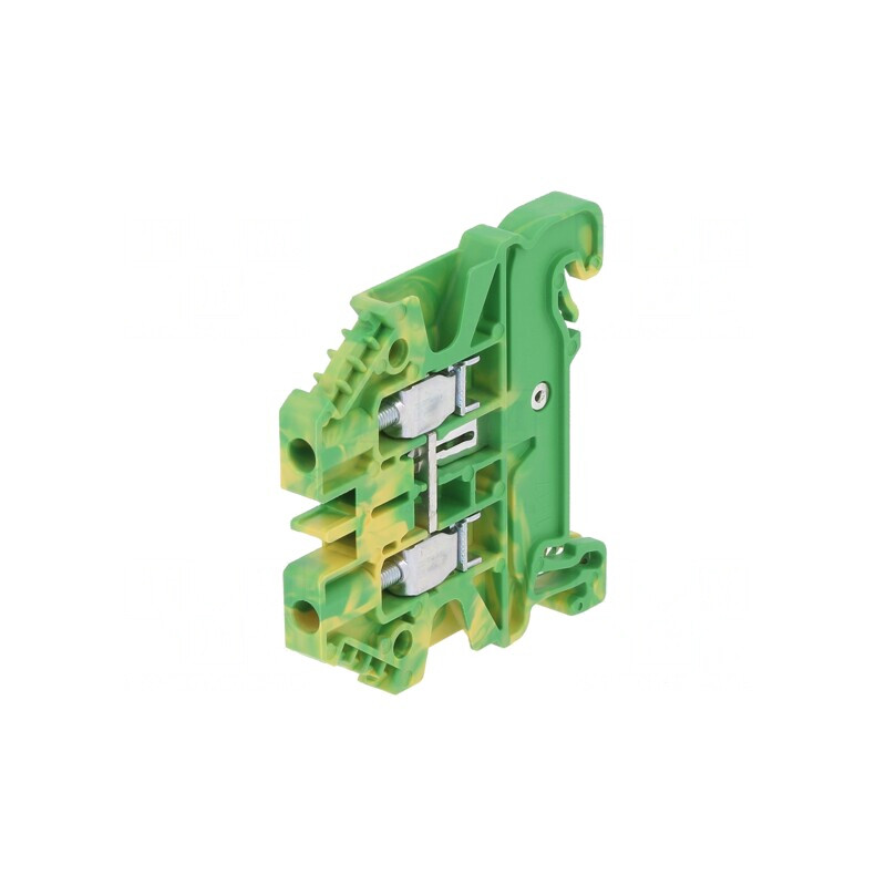 Conector Șine 2.5mm2 1P 2B Galben-Verde | Electronic-mag.ro | Componente Electronice