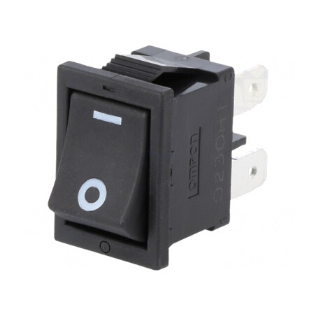 Întrerupător basculant ON-OFF 10A/250V negru IP40 | Electronic-mag.ro | Componente Electronice