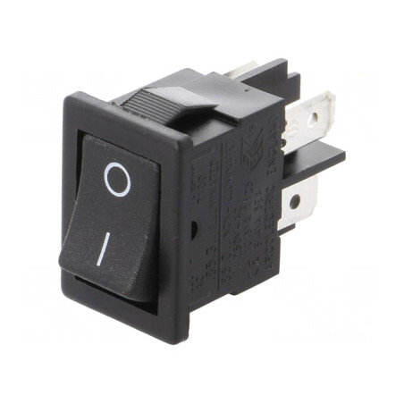 Comutator Rocker DPST ON-OFF 10A/250VAC Negru | Electronic-mag.ro | Componente Electronice