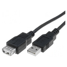 Cablu USB 2.0 A-A 5m Negru | Electronic-mag.ro | Componente Electronice