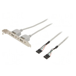 Adaptor Brățară USB A cu 2 Conectori 5pin 1m | Electronic-mag.ro | Componente Electronice