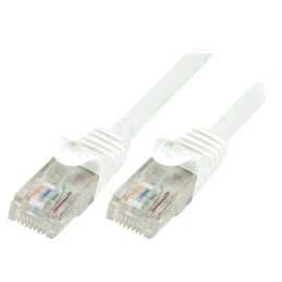 Patch cord U/UTP Cat6 alb 5m | Electronic-mag.ro | Componente Electronice